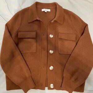 Loft Sweater jacket, brown, size L